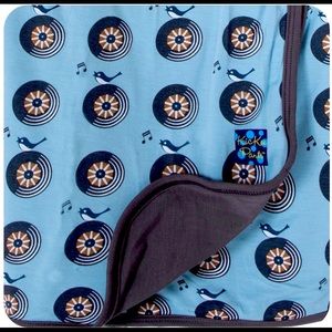 Kickee Pants Pond Record Birds Swaddle